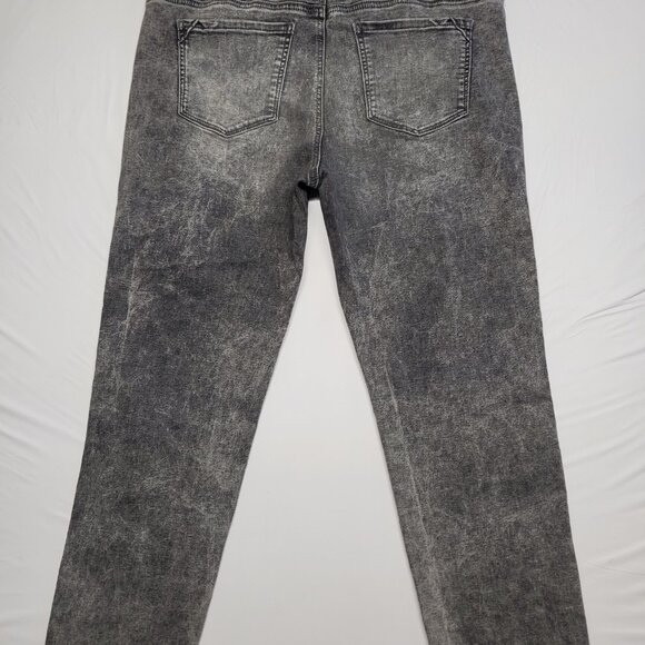 Apt 9 Womens Jeans Straight Leg Size 16 Stretch Cut Off Hem Gray - Picture 8 of 15